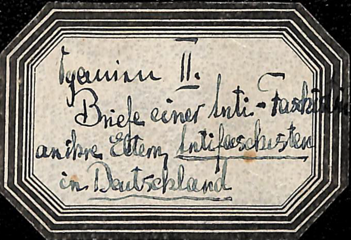 					View Vol. 31 (2023): Spanien II. Briefe einer Antifaschistin an ihre Eltern, Antifaschisten in Deutschland. / Spain II. Letters of an antifascist to her parents, antifascists in Germany.
				